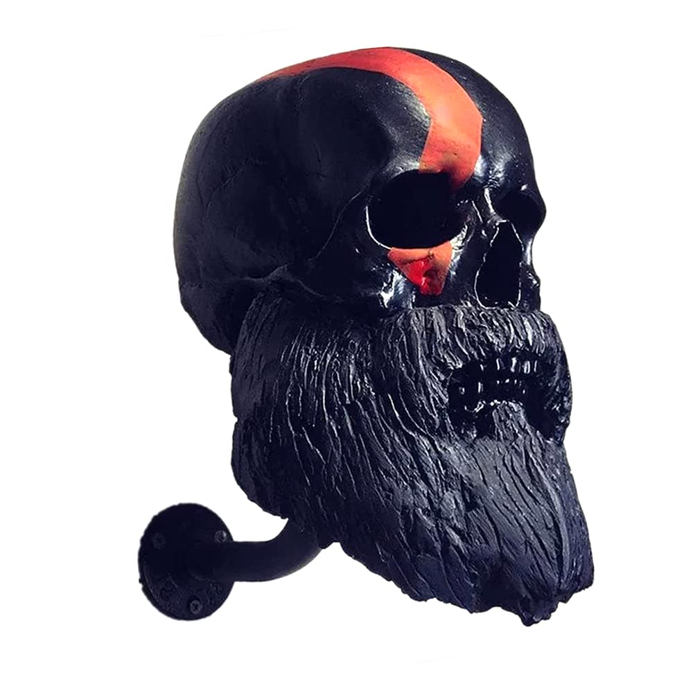 Photo 1 of dyhngnfc Motorcycle Skull Helmet Holder Rack, Removable Resin Crafts Motorcycle Bike Accessories Helmet Storage Rack Wall Mount Hat Rack
