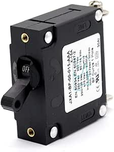 T Tocas 15A Toggle Single Pole Circuit Breakers Hydraulic Magnetic Circuit Protector AC or DC 80 V