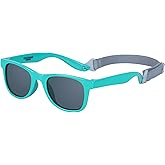 COCOSAND Kids Sunglasses with Strap Polarized Flexible Frame Soft Silicone Nose Pads for Toddler Boys Girls Ages 2-6