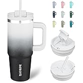 BJPKPK 30 oz Insulated Tumbler With Lid And Straw Stainless Steel Tumblers Cup With Handle For Women And Men,Day And Night