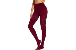 HeyUU Women's 80D Ultra Soft Opaque Tights, High Waist Solid Color Footed Pantyhose with 29 Colors