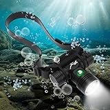 WINDFIRE Scuba Diving Headlamp, Rechargeable Dive