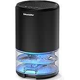 Dehumidifier, 35 oz Small Dehumidifiers for Home, Bathroom, Bedroom, Rooms, Ultra-Quiet with Sleep Mode, 7 Color Lights & Aut
