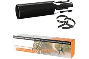 Leaf Blower Air Booster - Universal Nozzle Attachment, High-Speed Airflow Accelerator for 2–4 Inch Tubes, Plastic Turbo Exten