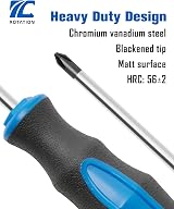 ROTATION 6Pcs Magnetic Tip Screwdriver Set 3 Phillips 3 Flat Cushion Grip view 6