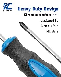 ROTATION 6PCS Magnetic Tip Screwdriver Set, 3