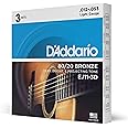 D’Addario Guitar Strings - Acoustic Guitar Strings - 80/20 Bronze - For 6 String Guitar - Deep, Bright, Projecting Tone - EJ1