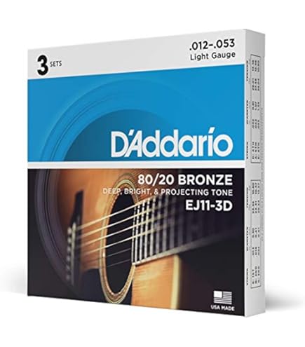 Amazon.com: D'Addario Guitar Strings - Phosphor Bronze Acoustic