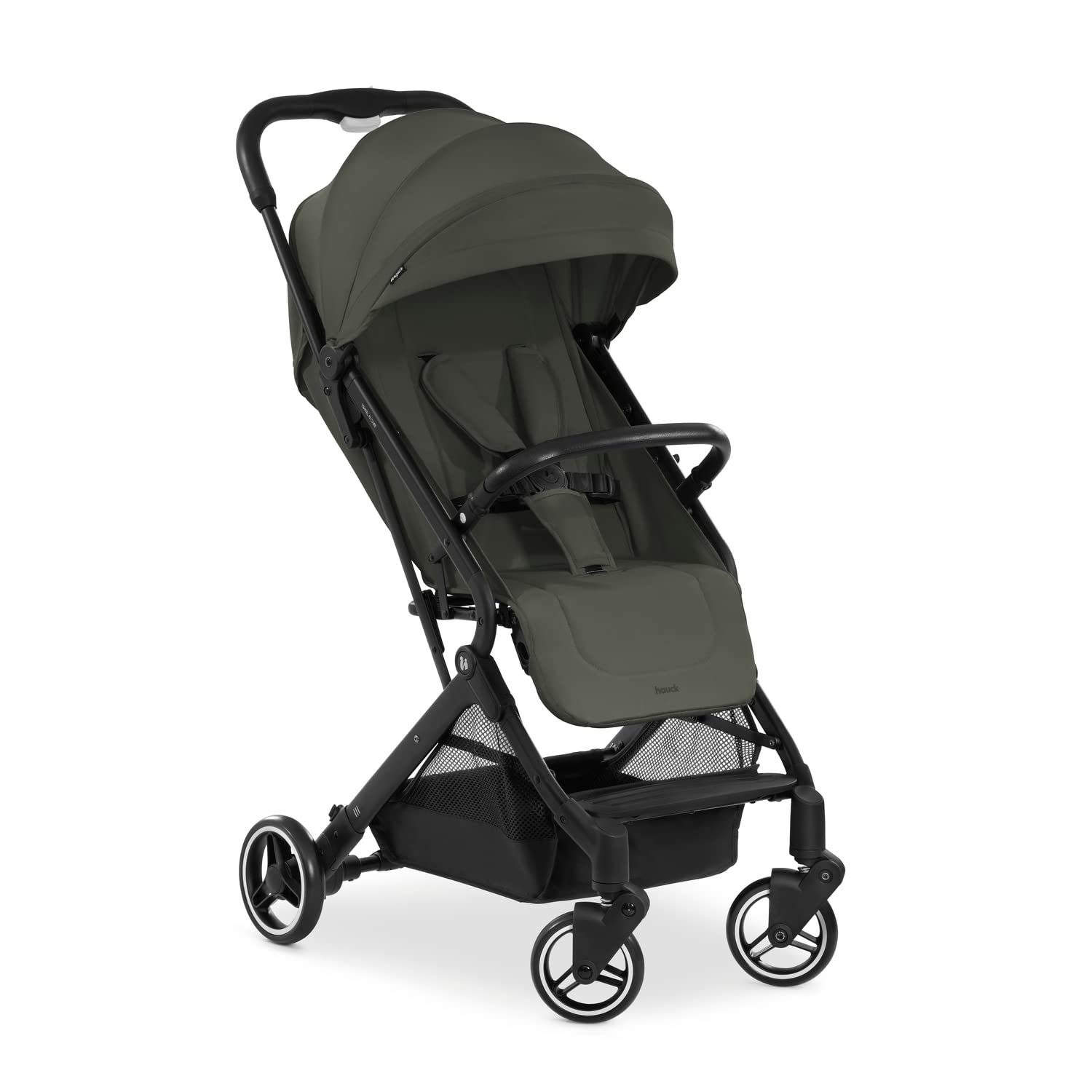 hauck Travel N Care Silla de Paseo Ligera - Carro Bebe Ultraligero desde Nacimiento hasta 22 kg, Carrito Compacto y Plegable, Reclinable, con Suspensión, Protección UV 50+, Aceituna