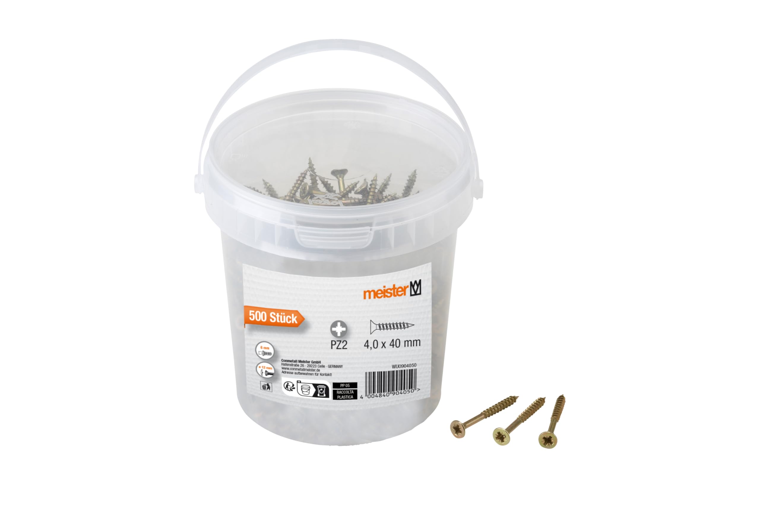 Champion Universal Screws 4 x 40 mm Pack of 500, 904050