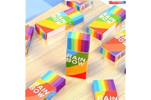 5-10PCS Rainbow Eraser, Large Rainbow Erasers Bulk for Kids, Pencil Erasers for Home Rewards, School Supplies and Gift Fillin