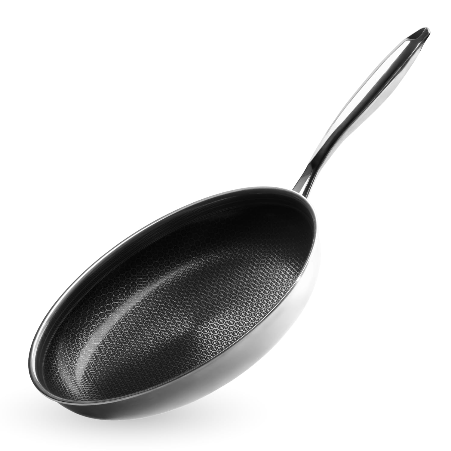 Onyx Cookware Bratpfanne 28 cm | Beschichtete Pfanne Induktion | Für alle Herdarten | Kratzfeste Antihaft-Oberfläche | 3-Schicht Edelstahl/Aluminium | Ofenfest bis 260°C | PFAS-frei