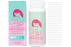 KEENSO Breast Milk Alcohol Test Strips,Accurate Fast Breastmilk Detect Strips with Bottle for Breastfeeding Moms(25pcs)