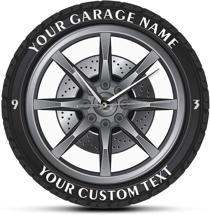 Horloge Murale mécanicien en Service Voiture Service Horloge personnalisé Auto Signe Garage personnalisé Horloge Murale Vintage Voiture réparation Boutique Logo Horloge