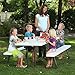 Lifetime 80215 Folding Picnic Table, 6 Feet, White Granite