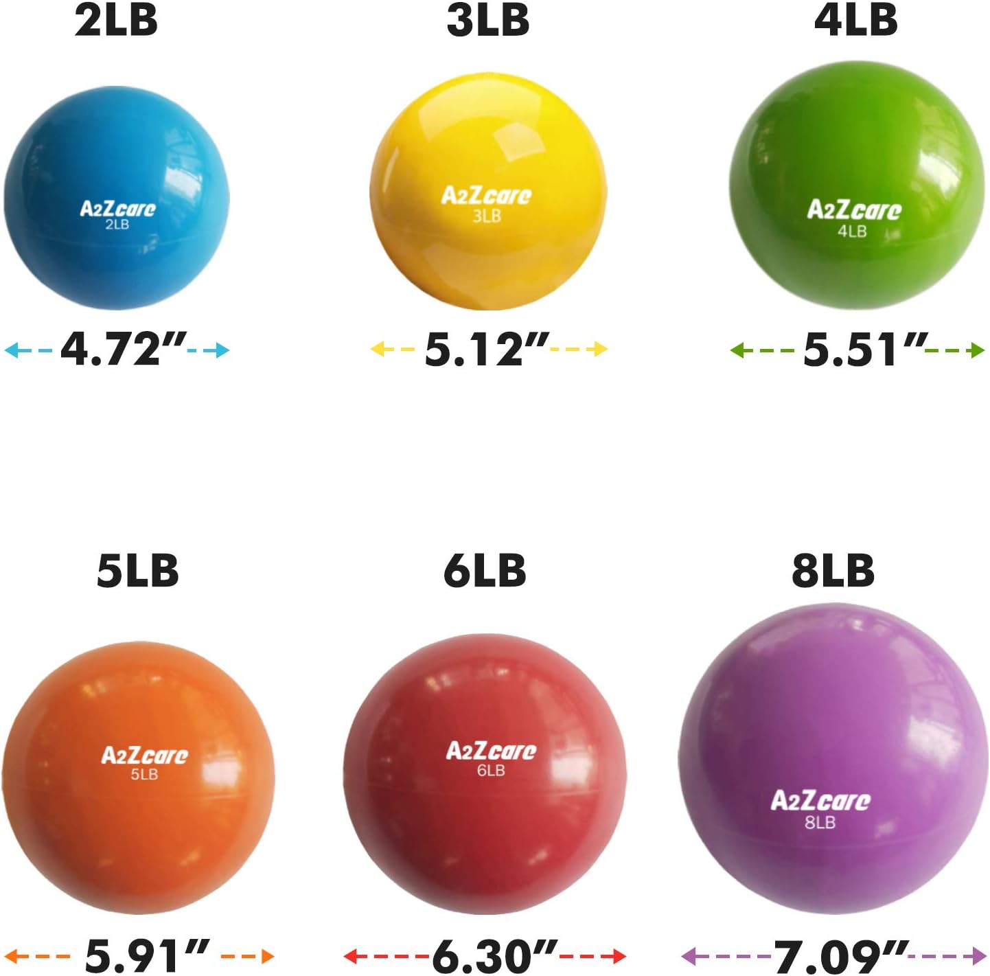 A2ZCARE Toning Ball - Soft Weighted Mini Ball/Medicine Ball (Orange (5lbs)) : Sports & Outdoors