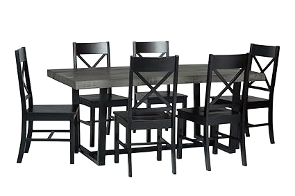 Amazoncom 7 Piece Modern Farmhouse Dining Set With