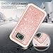 LeYi Galaxy S7 Active Case with 2 Pack Tempered Glass Screen Protector, Glitter Girls Women Dual Layer Heavy Duty Protective Phone Case for Samsung S7 Active SM-G891A TP Rose Gold (Not Fit Galaxy S7)
