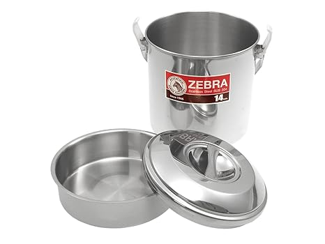 Zebra Edelstahl Bushcraft Kochtopf - Billy Can -, mit Einsatz - 14cm, 2 Liter, für 2 Personen