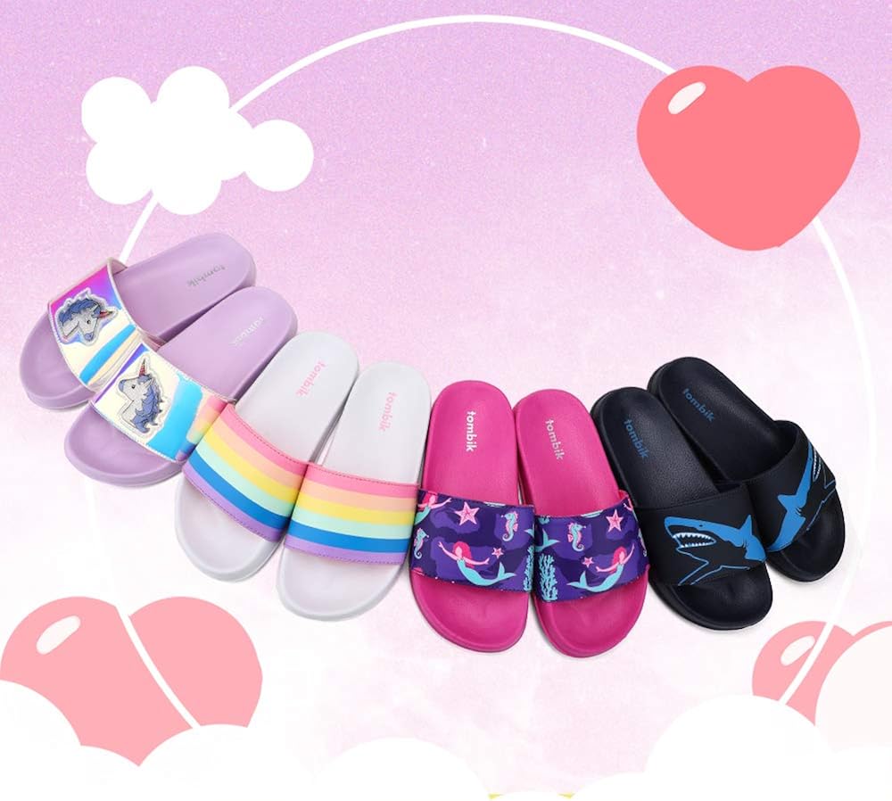  | tombik Boys & Girls Beach/Pool Slides Sandals | Kids Water Shoes (Little Kid/Big Kid) | Sandals