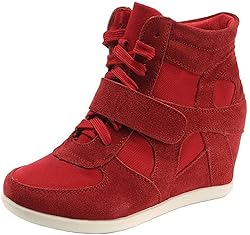 Women's Formal Wedge Hidden Heel Suede Leather
