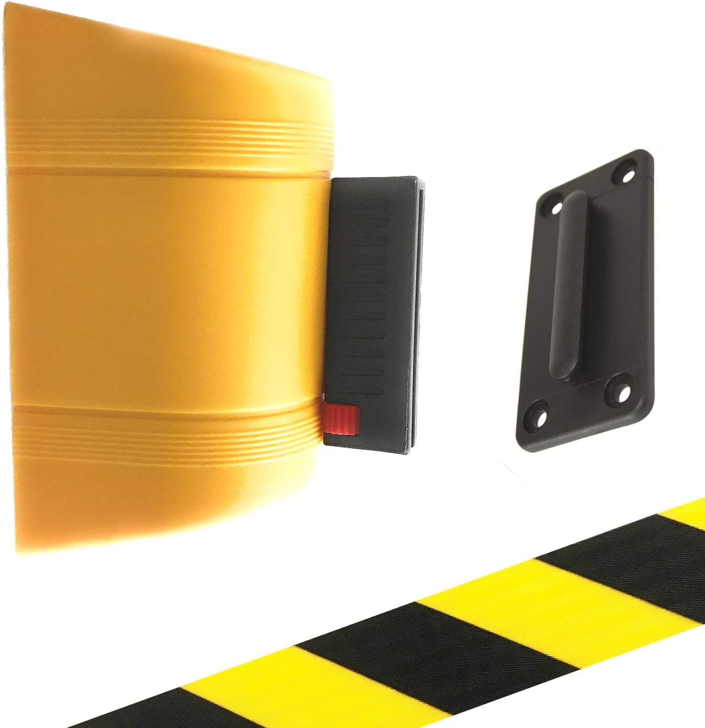 Produktbild von TsoLAY Wand-Absperrbänder – Ausziehbar 10m, Gelb-schwarz, ABS-Kunststoff, Für Personenleitsystem & Sicherheitsabgrenzung – Schnell Montiert, Platzsparend