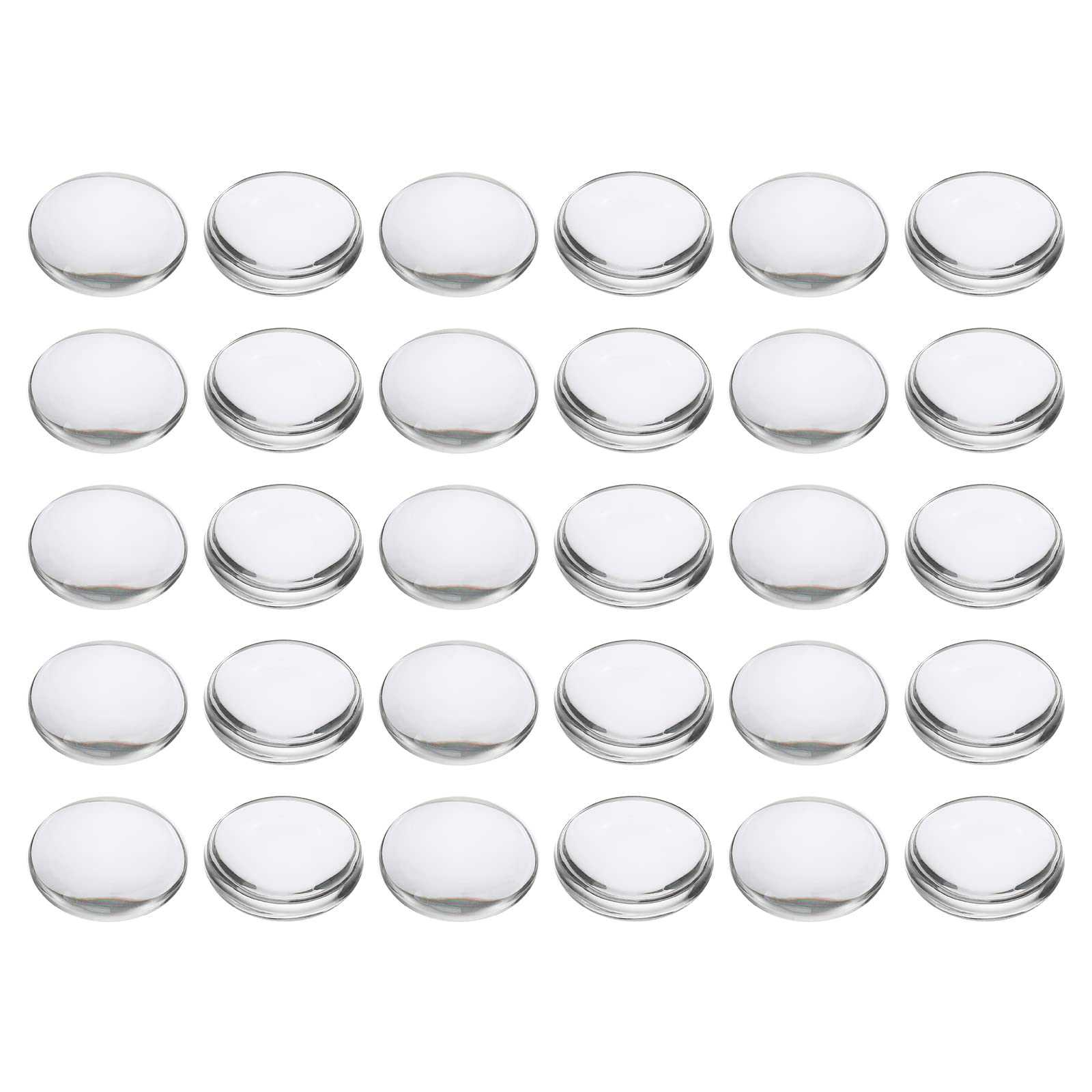 PATIKIL Transparent Glass Cabochons, 100Pcs 20mm Round Glass Dome Tiles for Photo Pendant Jewelry Making, Clear