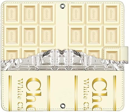 Amazon シンプルスマホ5 A001sh ケース デザイン 5 ホワイトチョコレート マグネットハンドあり 板チョコ チョコレート A001sh 手帳型 スマホケース スマホカバー 手帳 携帯 カバー ケース カバー 通販