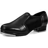 lalaball Child Tap Shoes Leather Tap Dance Shoes Non-Slip Jazz Shoes for Girls Boys (Toddler/Little Kid/Big Kid)