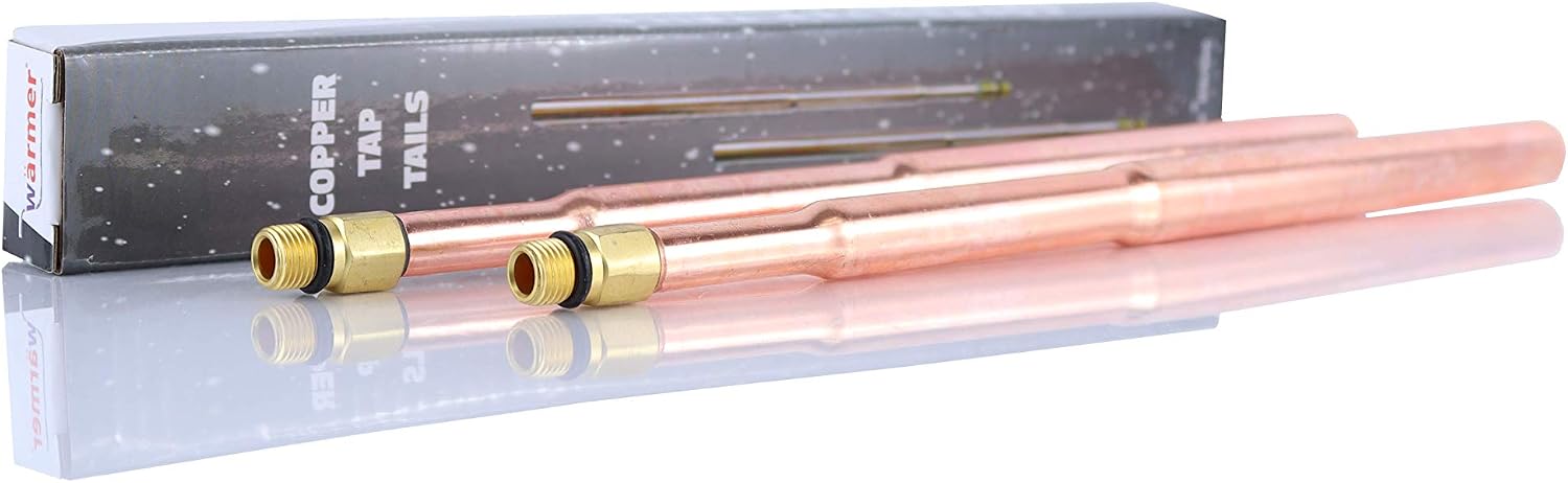 Wärmer System M10 x 15mm Copper Tap Tails: Tap Tails Replacement for Monobloc Basin, and Sink Mixers