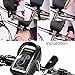 Wallfire Bike Phone Mount Bag Bicycle Frame Bike Handlebar Bags with Waterproof Touch Screen Phone Case Bicycle Phone Holder Storage Bag_Black