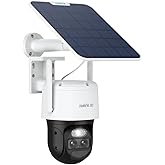 REOLINK 4K Dual Lens Solar Security Camera Outdoor, PTZ with Auto Tracking, 6X Hybrid Zoom Auto Zoom Tracking, 8MP Color Night Vision, Smart Detection Motion Alert TrackMix Series+SP (WiFi Set)