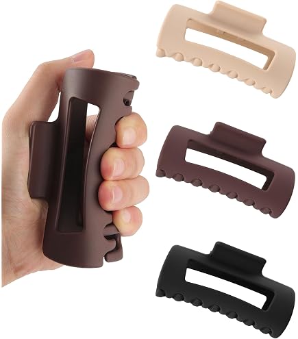 3 Pack Matte Silicone Flexible Hair Claw Clips for Women Amazon.com: 3 PCS Silicone Flexible Hair Claw Clips for  main image 4