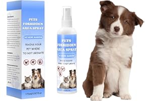 Virmate Pet Restricted Area Spraying, Pet Training Spray for Cats and Dogs – Stops Chewing, Licking & Peeing – Teaches Pets Where Not to Go – Safe Indoor & Outdoor Use – 5.92 fl oz