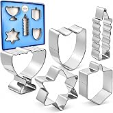 Stainless Steel Hanukkah Cookie Cutters, 5 Hanukkah Menorah, Dreidel, Chanuka Candle, Star, Maccabee Shield Shaped Cookie Cutters (Single)