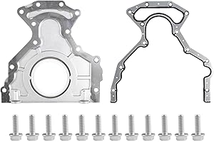 SUSUCAR Engine Rear Main Seal Cover Kit w/Gasket Bolts for Chevy Silverado Suburban Express, for GMC Sierra Yukon, for Cadillac Escalade 4.8 5.3 6.0 6.2L