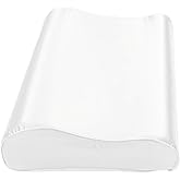 Cozysilk 100% Mulberry Silk Pillowcase for Memory Foam, Cervical, Contour Pillow (20 x 12.5 inch, White)