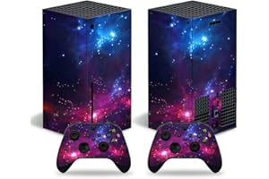 CXWITHY Skin Sticker for Xbox Series X Console and Controllers, Video Game Console Vinyl Decal Protective Wrap Cover Compatible with Xbox Series X Skin Set (Starry)