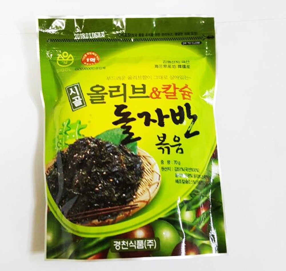 [Kyungcheon Food] SiGol Premium Roasted and Sea Salted Seasoned Seaweed Laver Snack 70g(2.46oz) Pack of 1