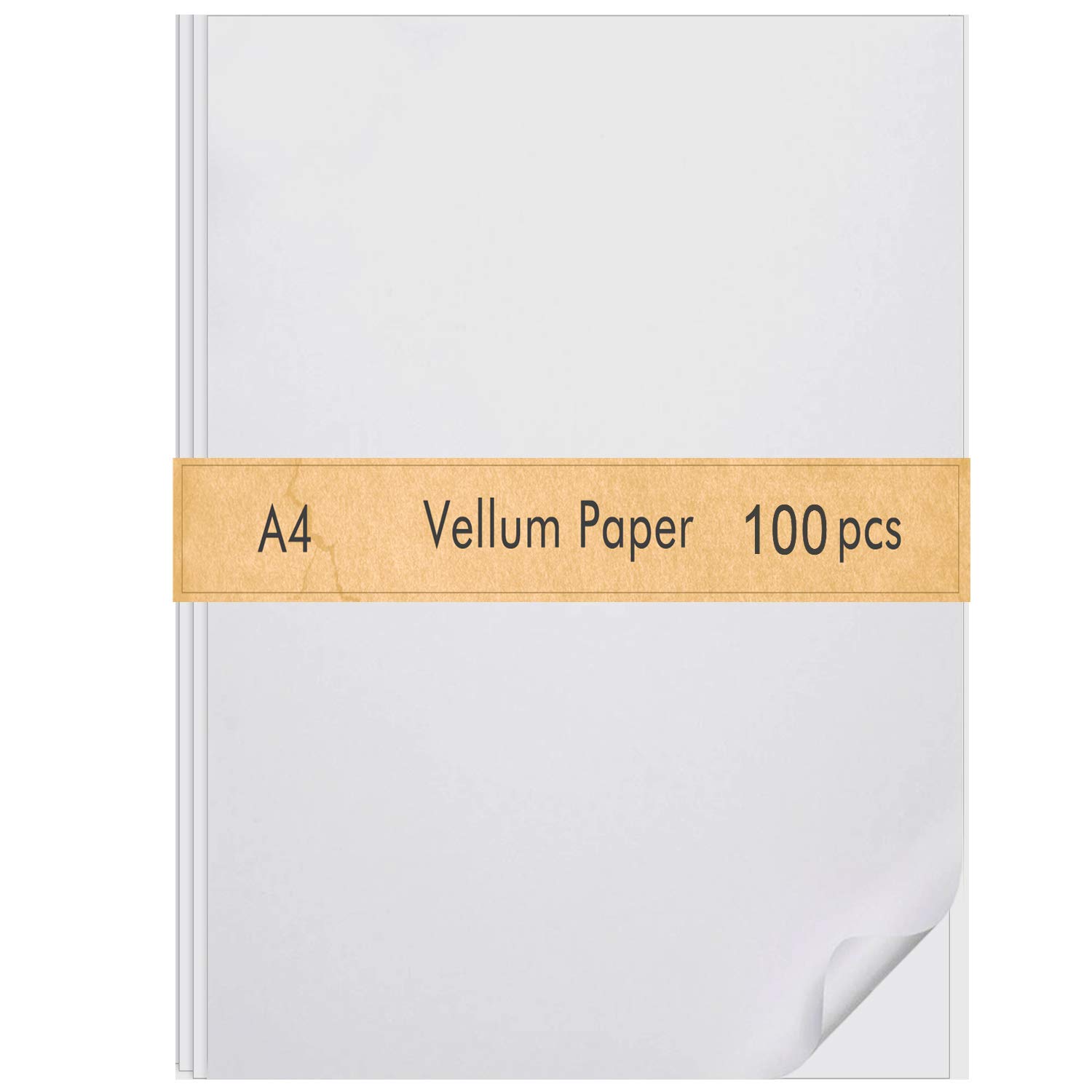 FEPITO 100 Sheets Vellum Paper 8.5 x 11 Inches Translucent Tracing Paper Clear Paper for Sketching Tracing Drawing Animation