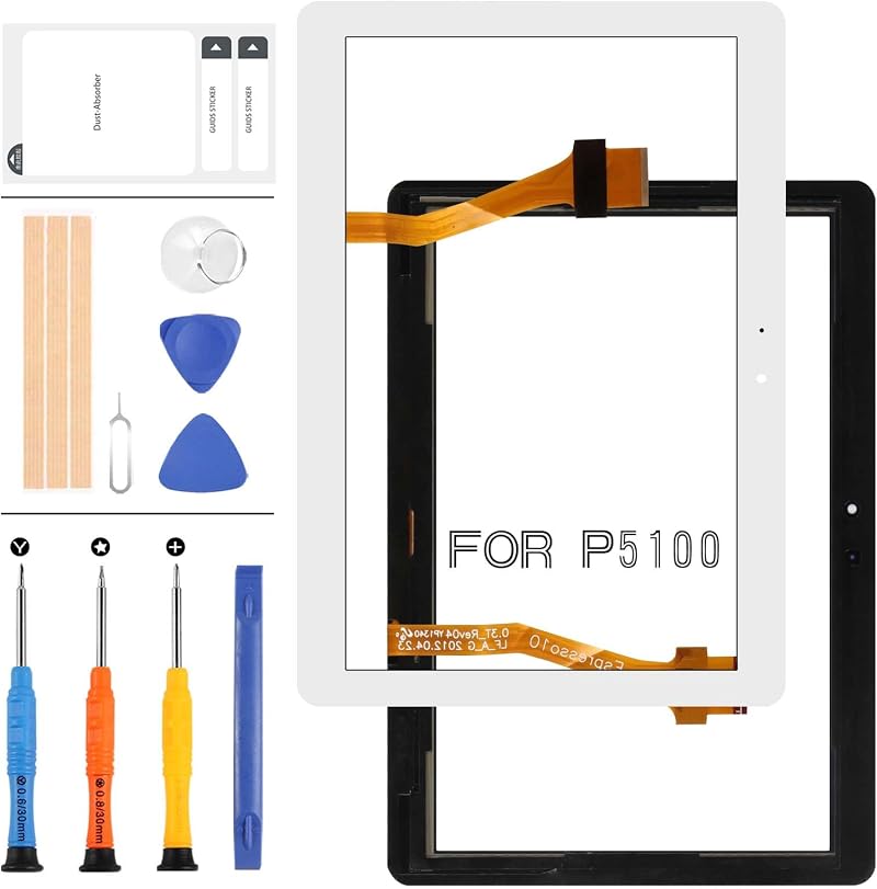 LADYSON White 10.1" Screen Replacement for Samsung Galaxy Tab 2 P5100 P5110