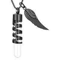 Anchor Cremation Urn Necklace For Ashes | Stainless Steel Memorial Keepsake Pendant With Chain & Funnel