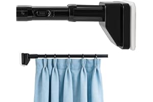 Umimile Extra Long Tension Curtain Rod 94-122 Inch, 77 LB Heavy Duty No Drill with Super Grip Caps, Adjustable Outdoor Curtai