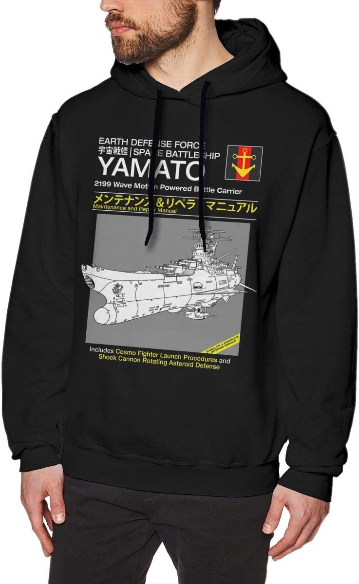 JIALIA 2B Continued Crewneck Long Sleeve Sweatshirt Pullover Hoodies for Men Black