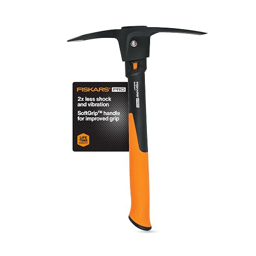 Fiskars IsoCore Pickaxe Mattock with Shock-Absorbing Handle, Dual-Head ...