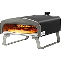 Gas Pizza Oven with Grill Stone, Portable Tabletop Propane Grill Oven, Outdoor Gas Stove For Outside Garden Backyard Party RV