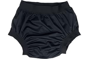 AQX Adult Diaper Cover for Incontinence, High Waist Active Waterproof Latex Pants with Cotton Layer, Noiseless Reusable Washable Pull Up Plastic Pants (High Waist 4XL)