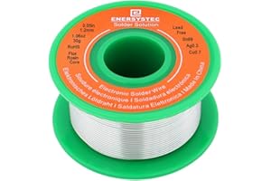 E ENERSYSTEC Lead Free Solder Wire Electronics Soldering Wire Fast Melting Easy for Electrical Soldering Rosin Flux Core 1.2mm Diameter 0.05 Alloy Solder Sn99 Ag0.3 Cu0.7 No Lead 30g No Clean Solder Wire