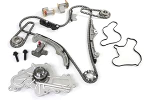 AUTODEVIL Engine Timing Chain Kit Water Pump Fits for Ford Flex Taurus Edge 2007-2010 3.5L,MKX MKS MKT MKZ 07-10 3.5L for Mazda 6 CX-9 08-11 3.7L Automotive Replacement Time Part Sets Replace AT4Z-6268-C