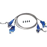 Professional 4-Piston Hydraulic Disc Brake Kit - Front &amp; Rear Set Steel Braided Lines, High-Performance for Talaria ,Sting MX3,Surron Light Bee X,Segway X260/X160,R MX4,79Bike Falcon Models (Blue)